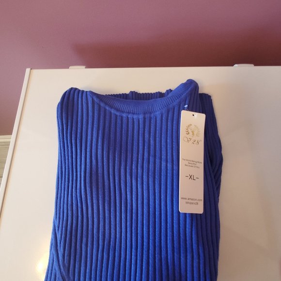 v28 Women Stretchable Turtleneck Knit Long Sweater - Picture 2 of 3